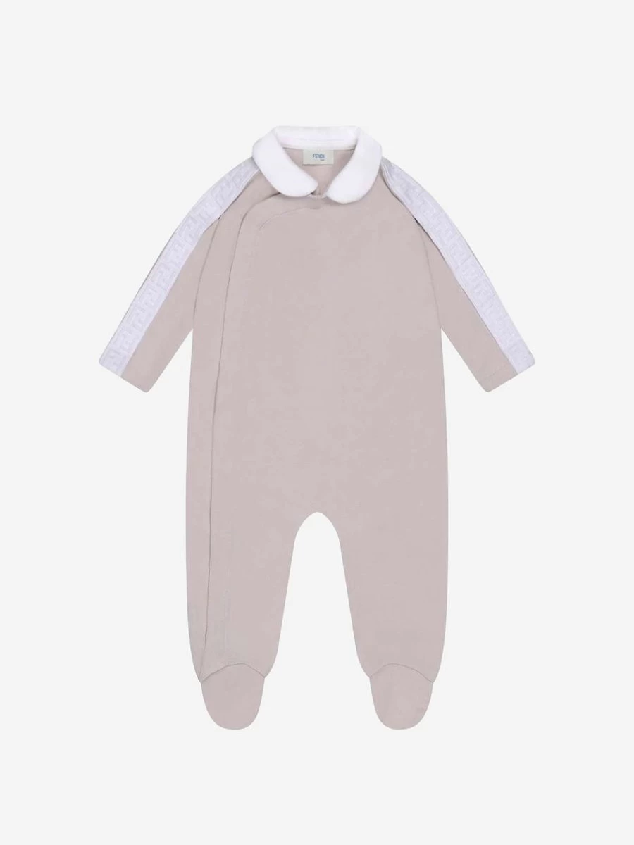 Fendi Kids Baby Girl 3-Piece Beige Babygrow Gift Set | Luxurious Infant Outfit