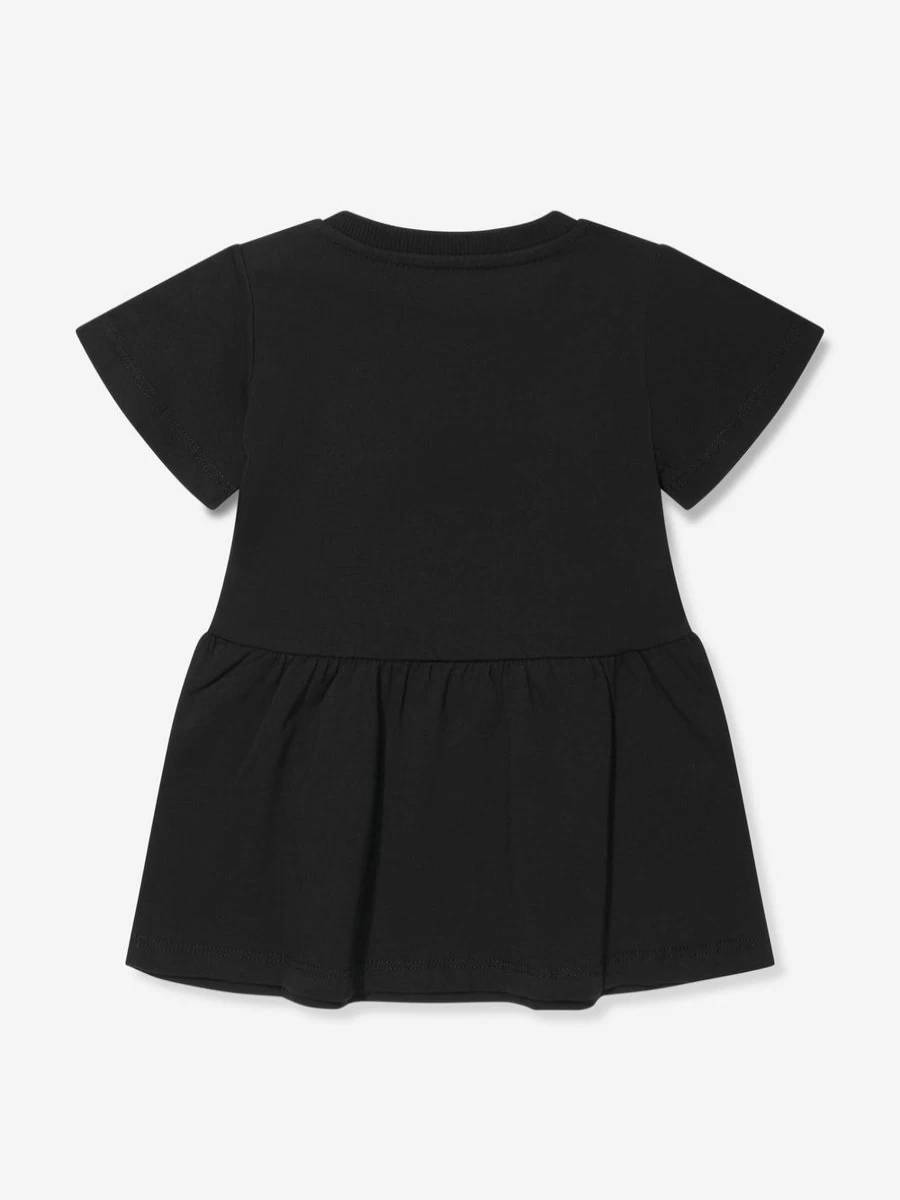 Moschino Kids Baby Girls Black Logo Jersey Dress