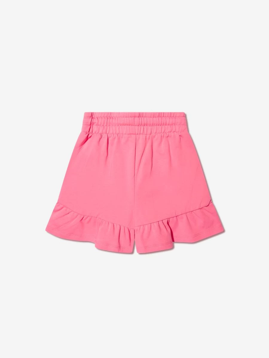Moschino Kids Pink Teddy Bear Floral Shorts for Teen Girls