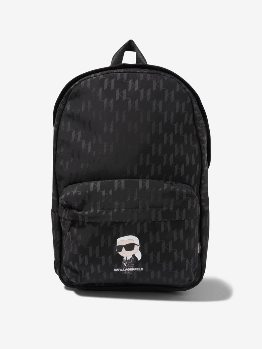 Karl Lagerfeld Boys Black Karl Backpack for School & Travel