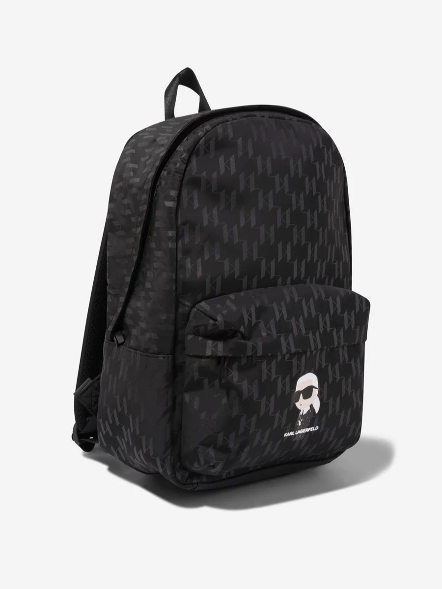 Karl Lagerfeld Boys Black Karl Backpack for School & Travel