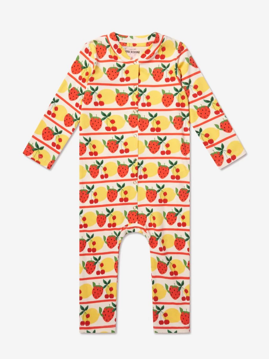 Mini Rodini Boys' Colorful Fruit Print Jumpsuit - Playful & Comfortable Baby Outfit