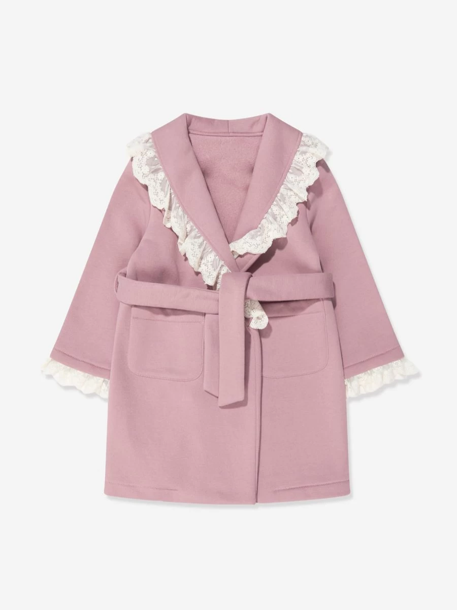 Amiki Girls Thalia Purple Dressing Gown - Soft & Comfortable Children's Robe