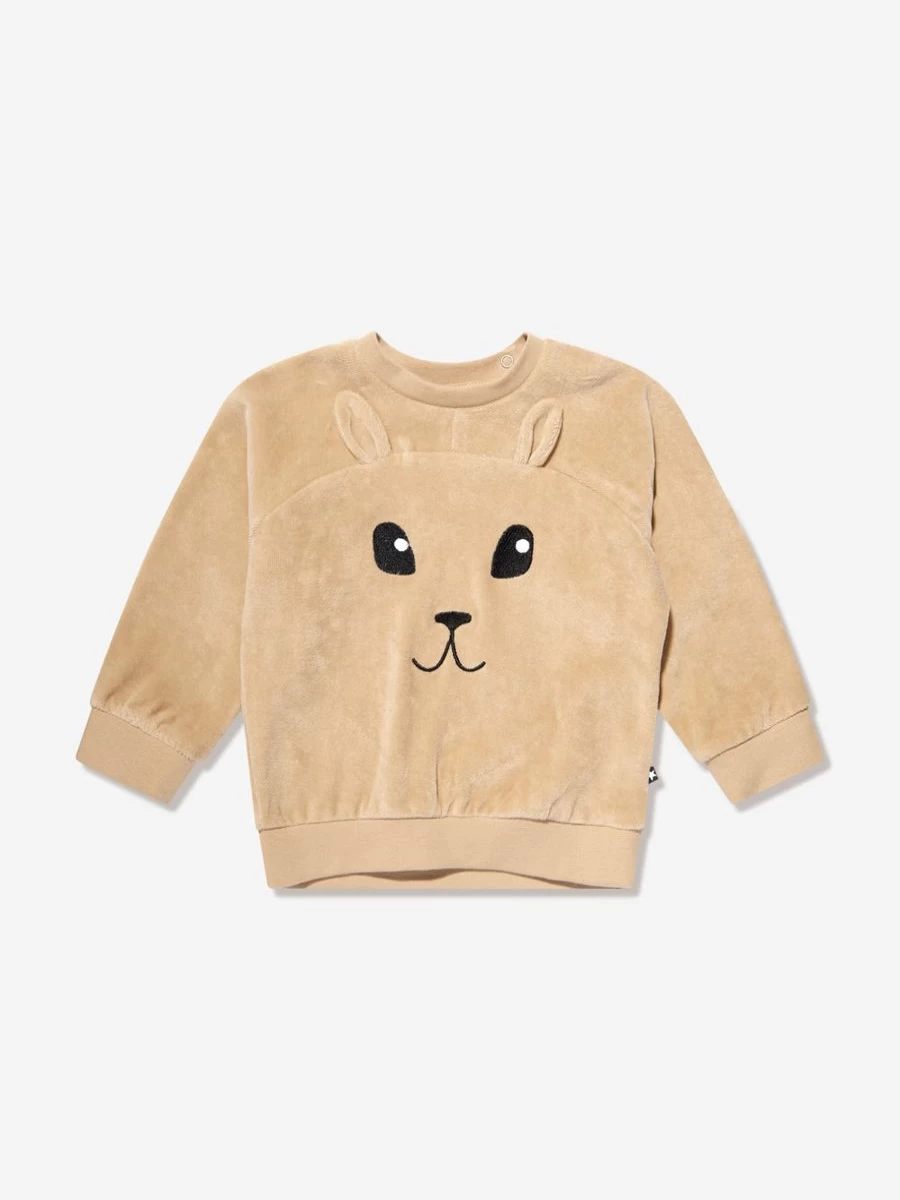 Molo Boys' Beige Rabbit Print Sweatshirt for Kids