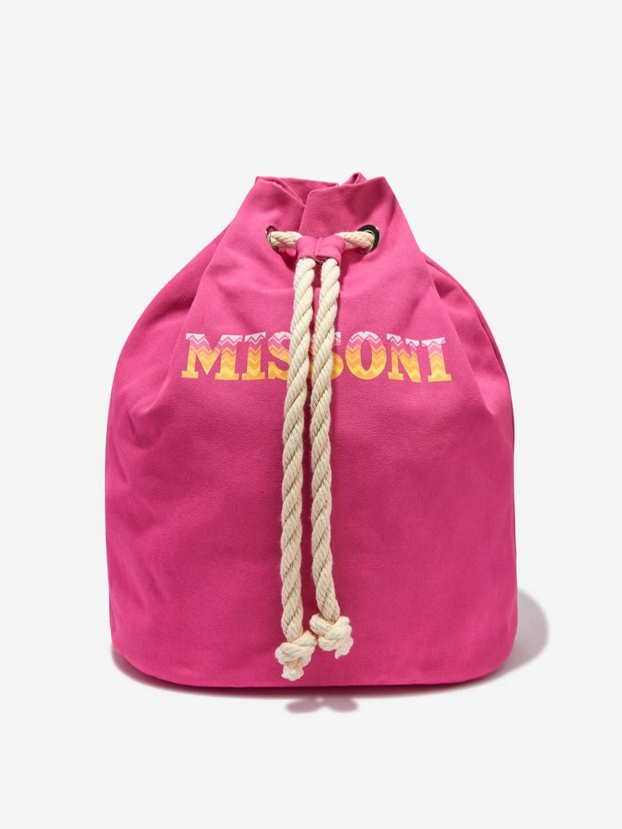 Missoni Boys Pink Logo Backpack for Kids