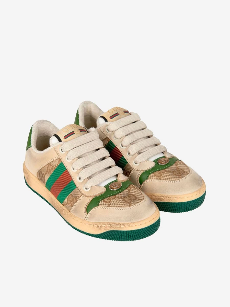Gucci Girls Leather Sneakers - Kids Fashion Trainers by Gucci Kids | Childsplay Clothing