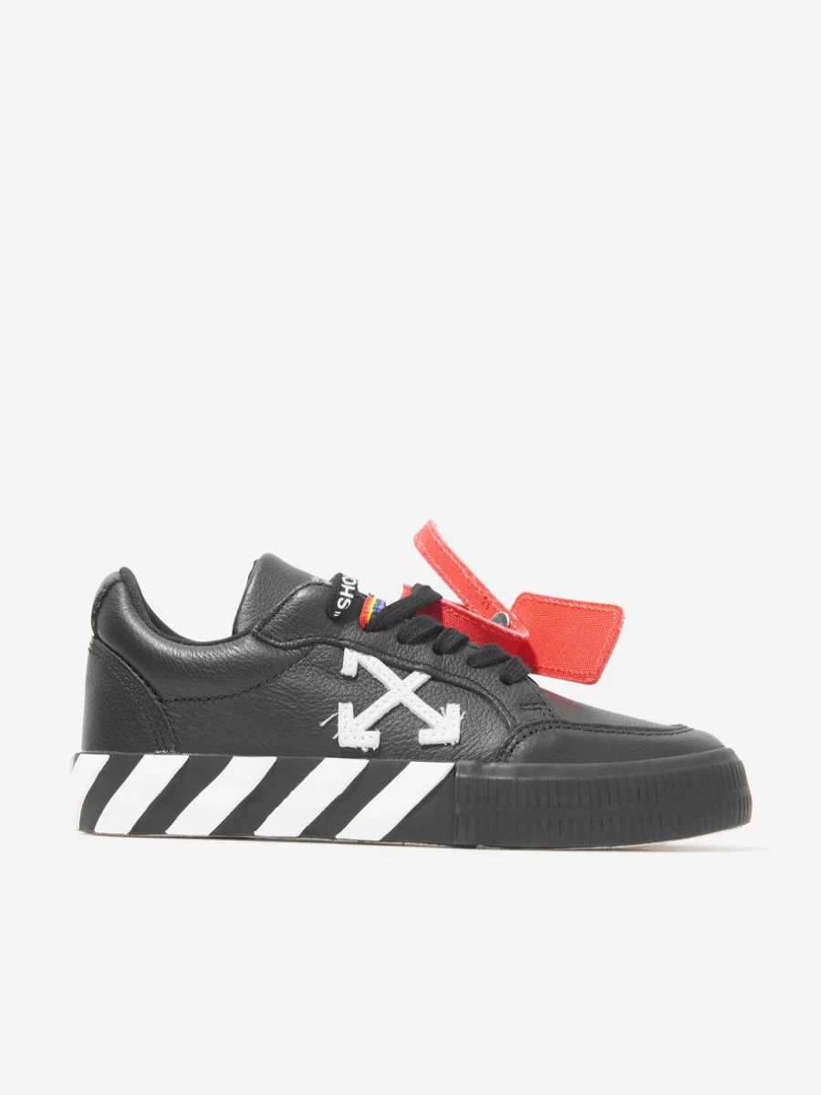 Off-White Boys' Black Vulcanized Lace-Up Sneakers