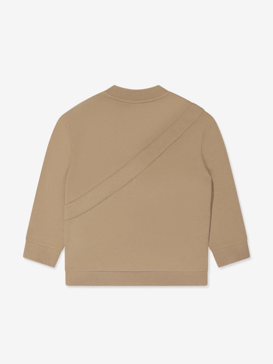 Fendi Kids Brown Baguette Bag Sweatshirt for Teens