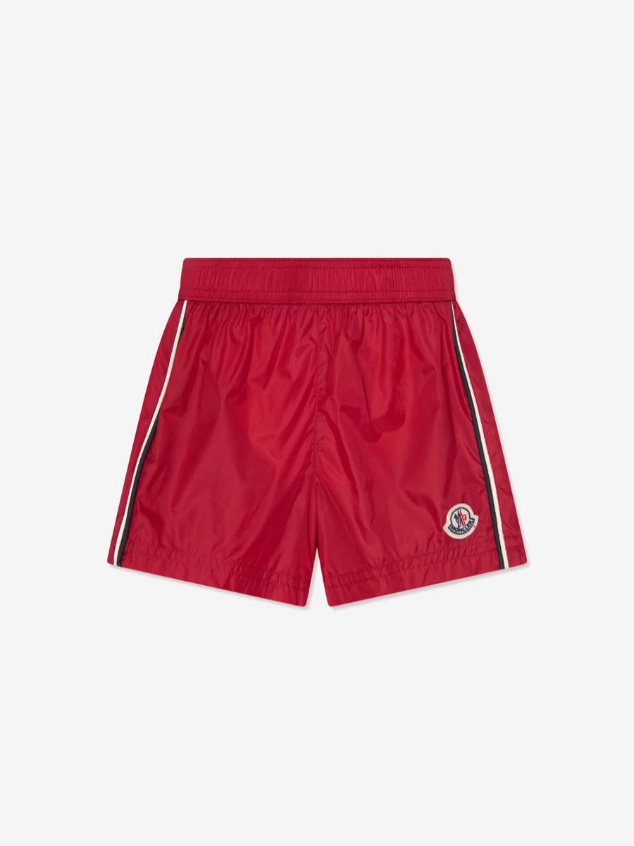 Moncler Enfant Baby Boys Red Logo Swim Shorts for Toddlers