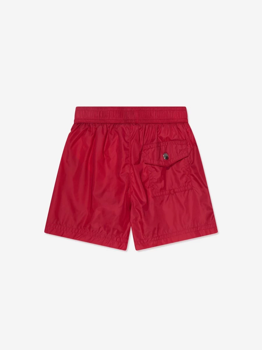 Moncler Enfant Baby Boys Red Logo Swim Shorts for Toddlers