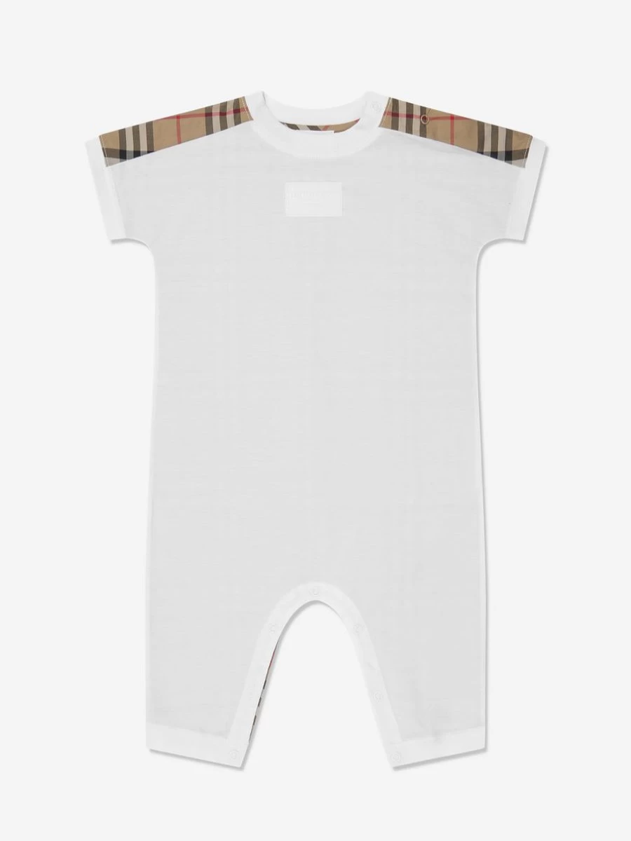 Burberry Kids Girls' White Lennox Romper Set - Baby Boutique Outfit