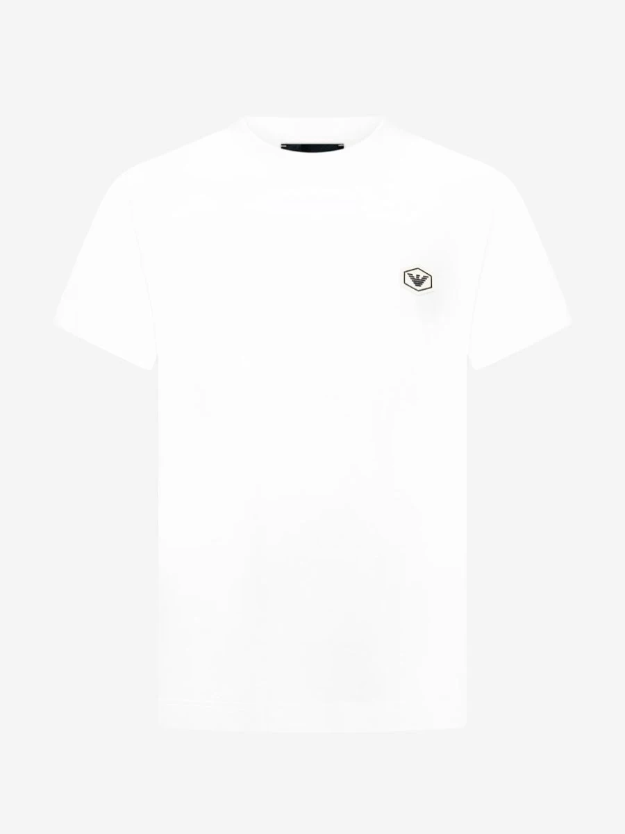 Emporio Armani Teen Boys Cotton Jersey Branded T-Shirt | Stylish Casual Top for Teens
