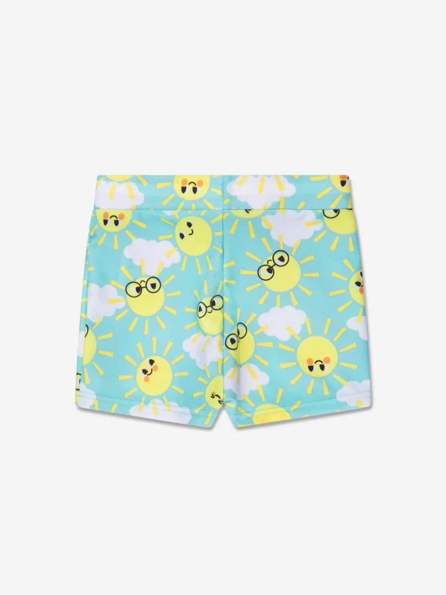 The Bonnie Mob Boys' Blue Sunshine Swim Shorts - Quick-Dry Comfort for Active Kids