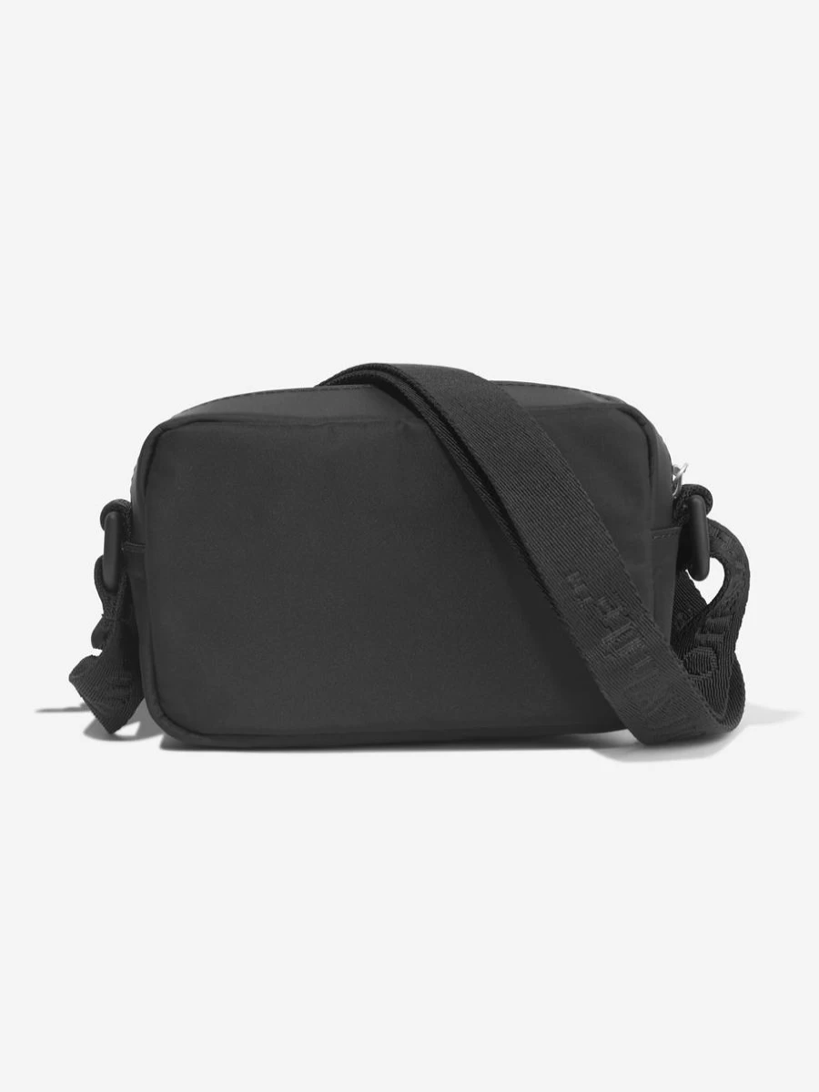 Off-White Girls Black Floral Shoulder Bag - 16cm Cute Funny Flower Design Crossbody Purse for Teens