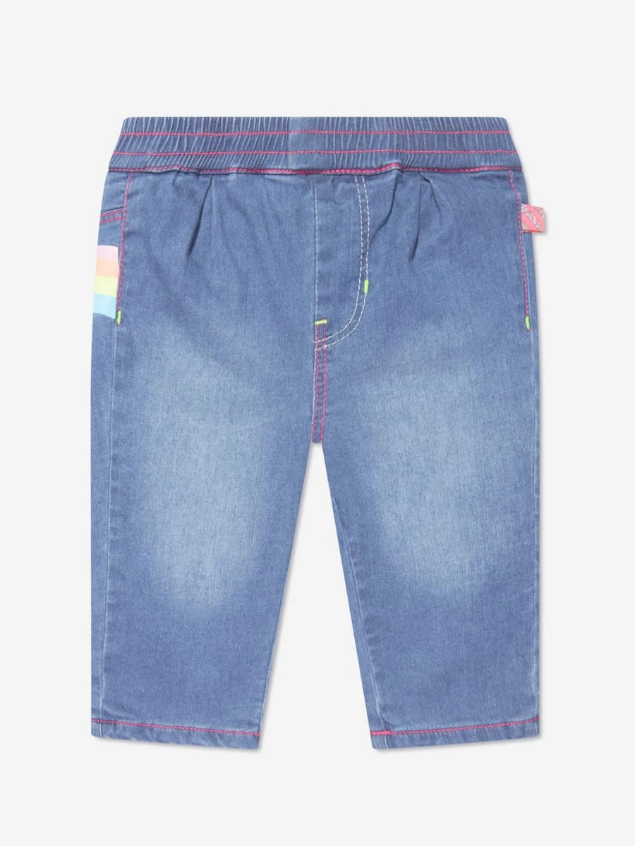 Billieblush Girls' Blue Pull-On Jeans for Toddlers - Comfortable Stretch Denim Pants