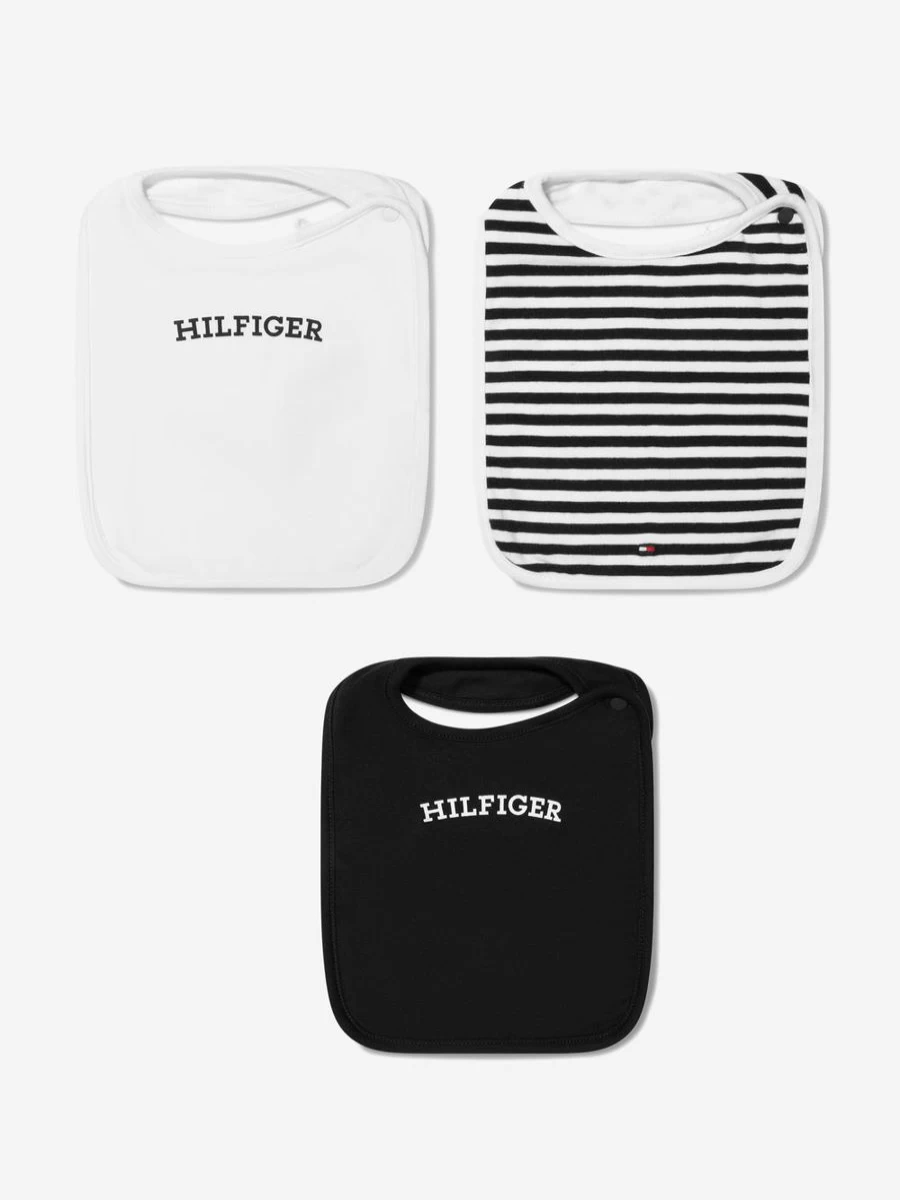 Tommy Hilfiger Baby Boys White Rib Collar Bodysuit - Soft Cotton Infant Bodysuit