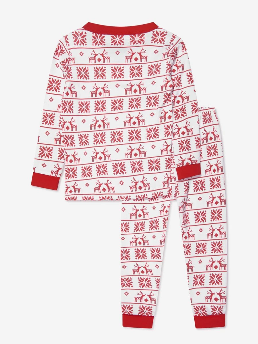 Magnolia Baby Boys Red Fair Isle Long Sleeve Pyjamas for Kids