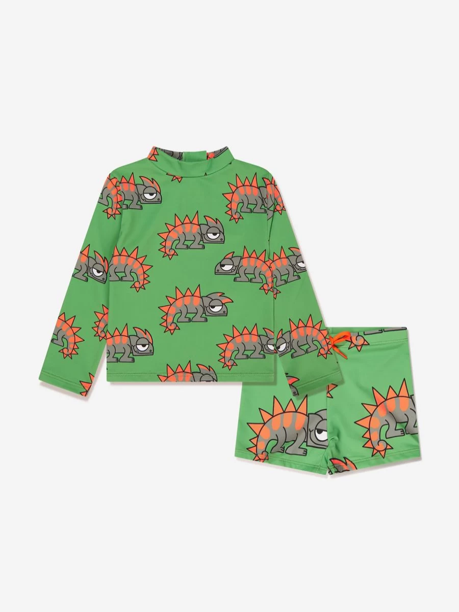 Stella McCartney Kids Boys Green Swim Set for Baby