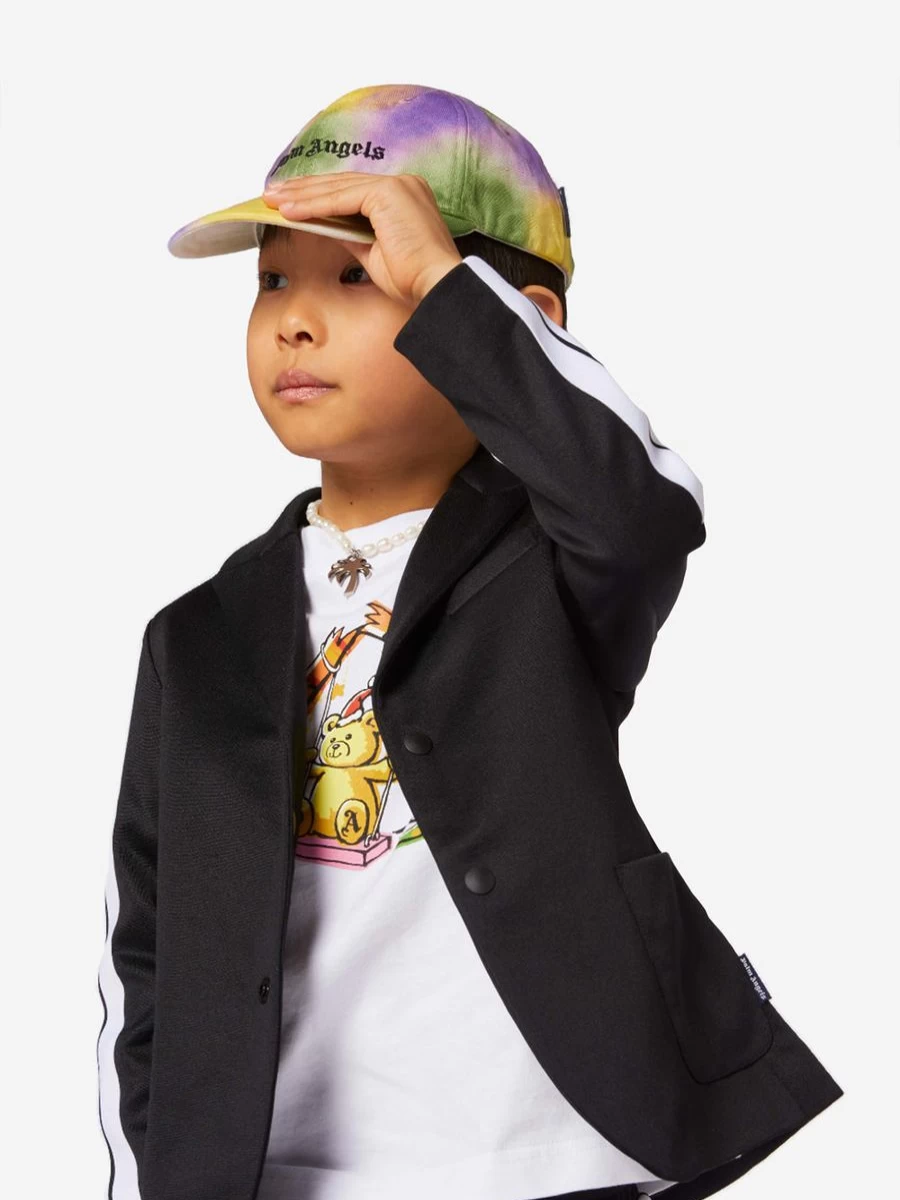 Palm Angels Boys Black Logo Track Blazer Jacket for Kids