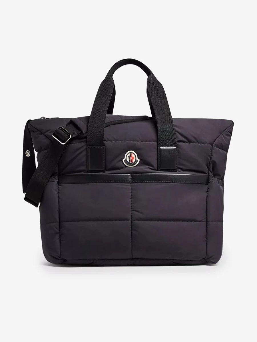 Moncler Enfant Boys Black Baby Changing Bag with Padded Design, 42cm