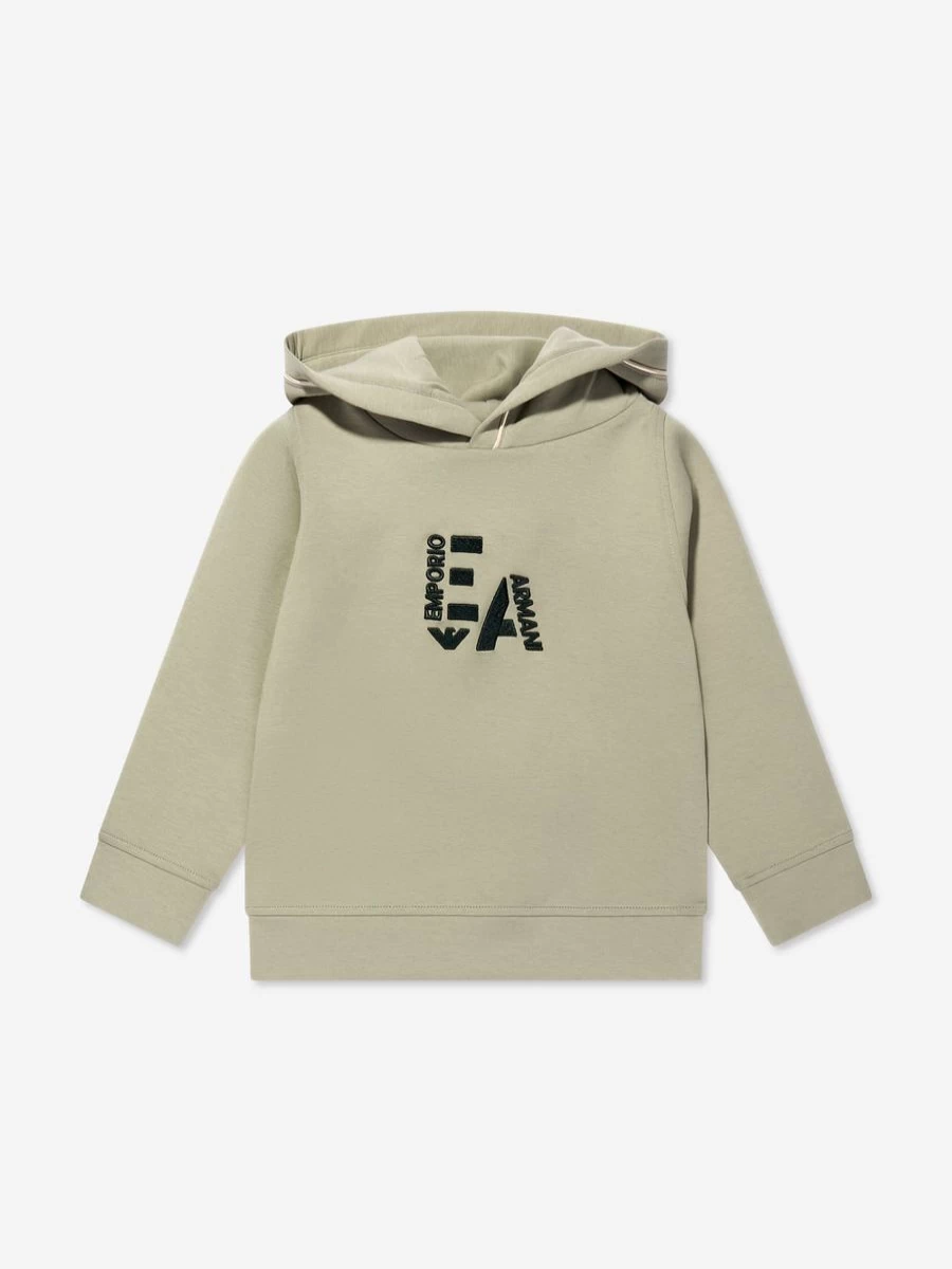 Emporio Armani Teen Boys Green Logo Hoodie
