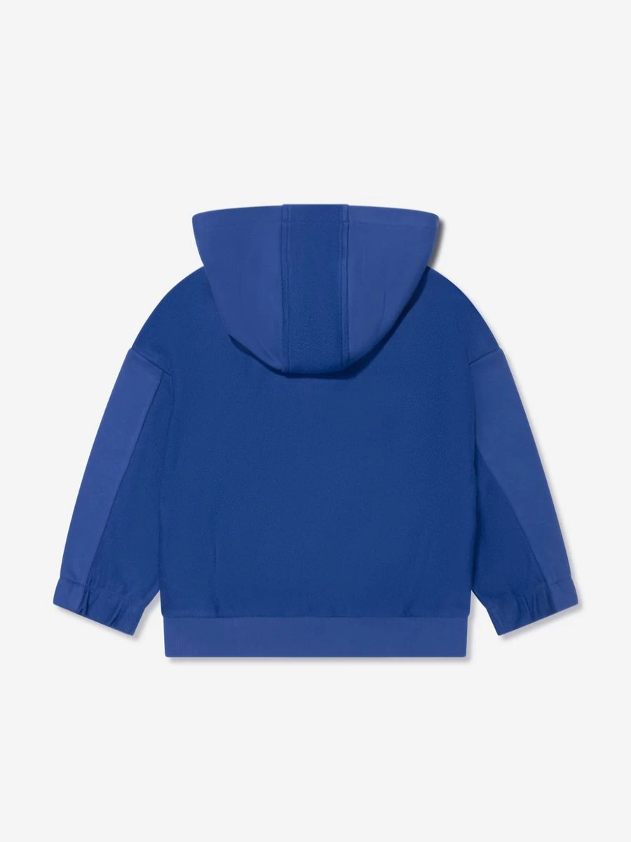 Emporio Armani Teen Boys Blue Logo Hoodie for Stylish Comfort