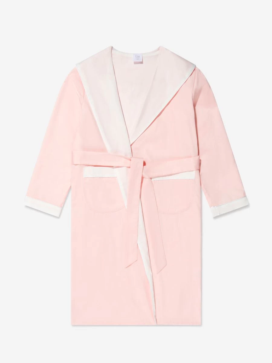 Amiki Girls Cotton Satin Emma Dressing Gown - Soft Kids Robe for Girls