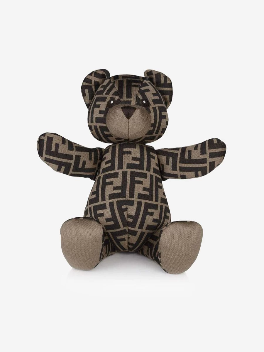 Fendi Kids Baby Logo Teddy Bear - Soft Plush Stuffed Animal Gift