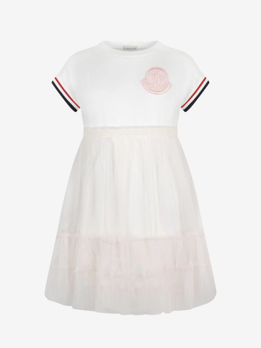 Moncler Enfant Teen Girls Jersey and Tulle Dress - Elegant Party Wear for Teens