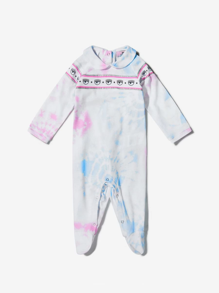 Chiara Ferragni Girls Tie-Dye Cotton Babygrow Romper - Trendy & Comfortable Outfit