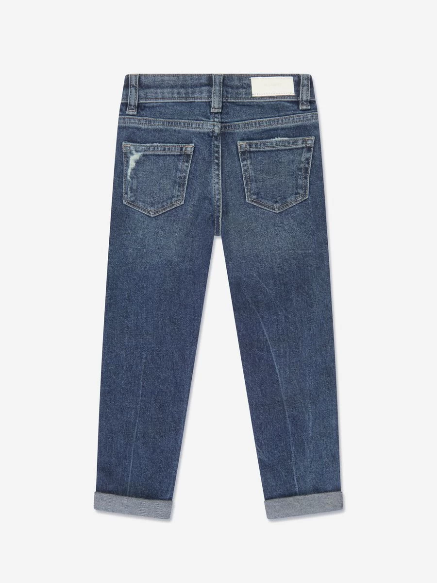 DL1961 Girls Harper Distressed Blue Regular Fit Jeans for Kids