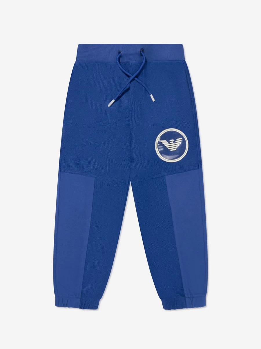 Emporio Armani Teen Boys Blue Logo Joggers Pants