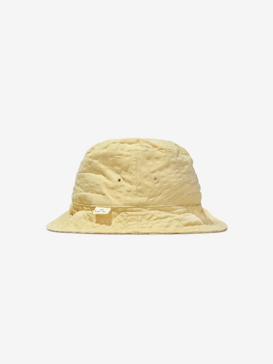 Konges Slojd Teen Cotton Seersucker Bucket Hat for Boys and Girls