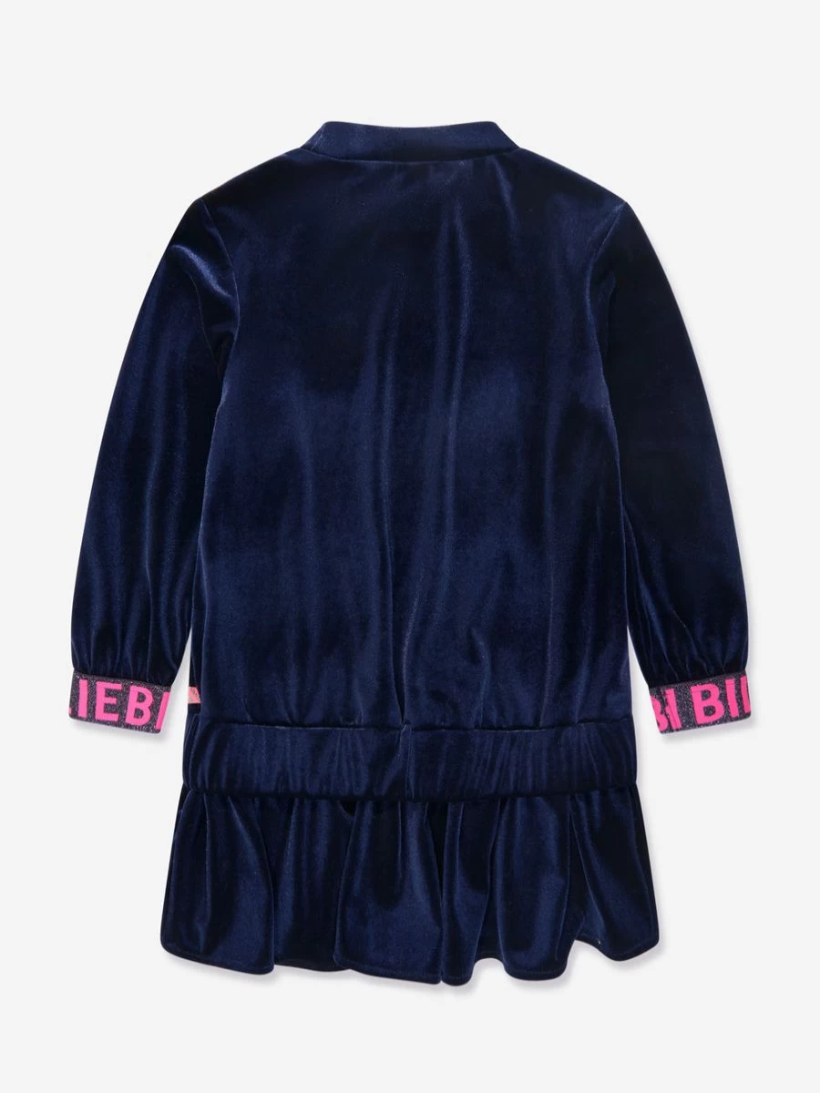 Billieblush Girls Navy Sequin Heart Dress - Sparkly Party Dress for Kids