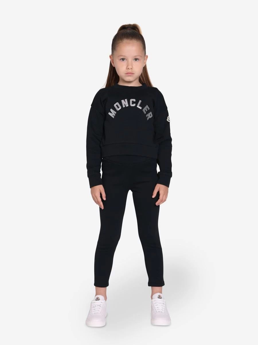 Moncler Enfant Girls Black Sweatshirt & Leggings Outfit Set