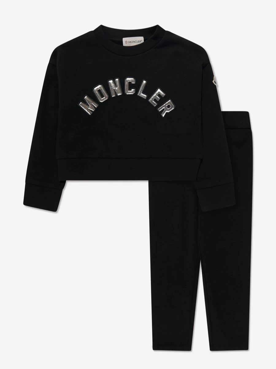 Moncler Enfant Girls Black Sweatshirt & Leggings Outfit Set