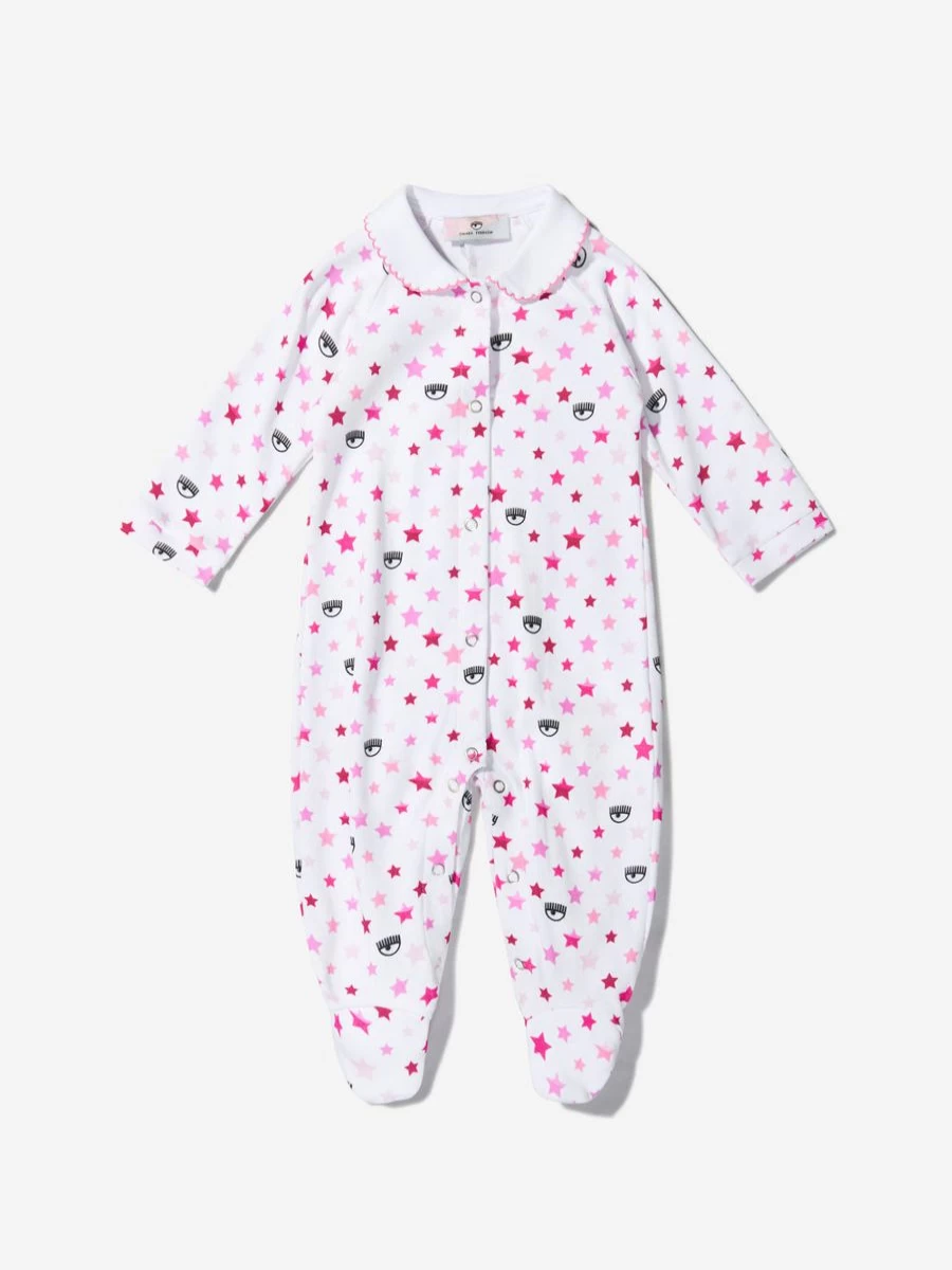 Chiara Ferragni Baby Girls Cotton Printed Babygrow - Stylish & Comfortable Outfit