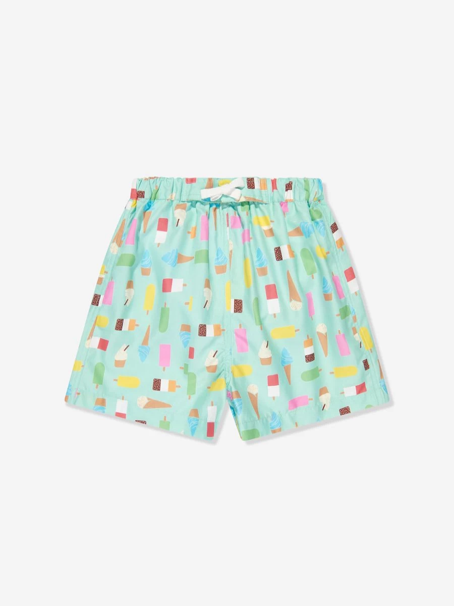 Rachel Riley Boys' Blue Ice Lolly Print Swim Shorts