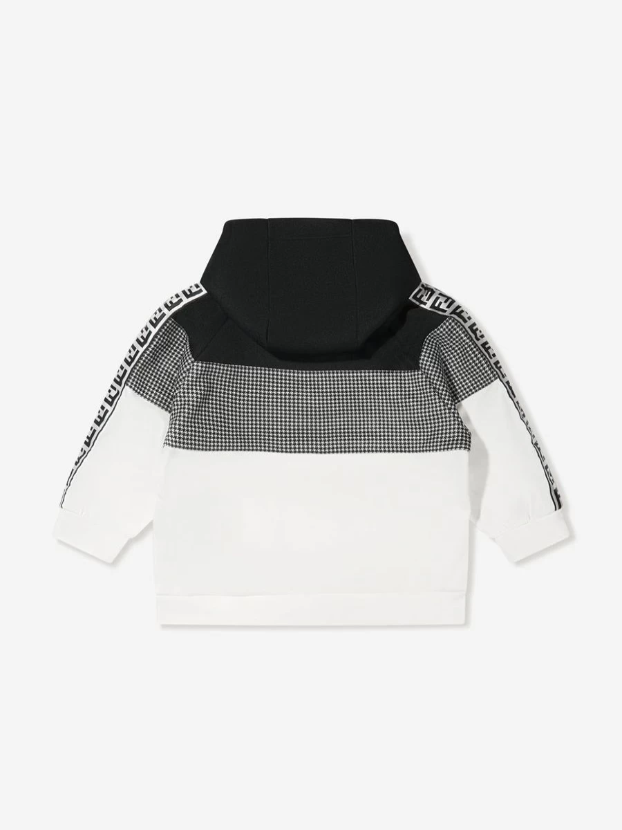 Fendi Kids Boys Color Block Hoodie with Dogtooth Design | Stylish Children's Pullover