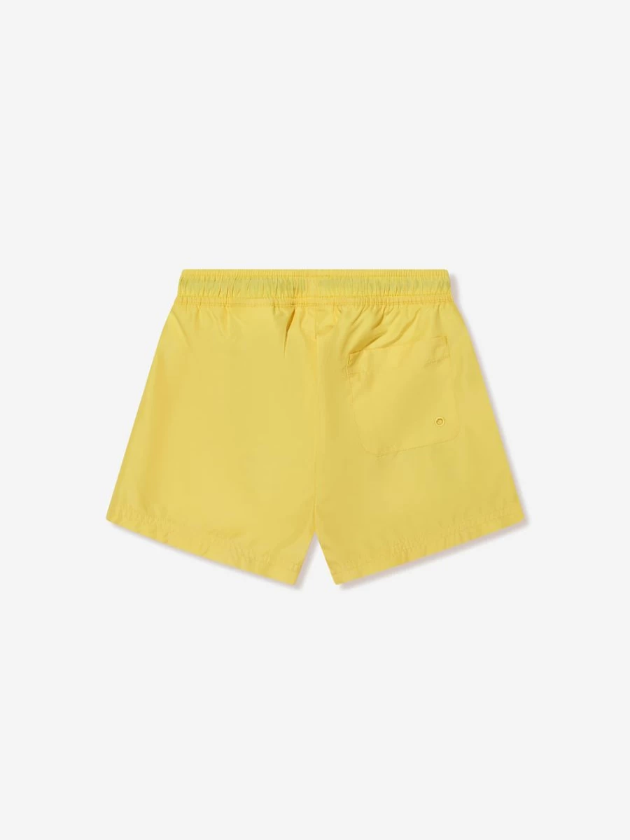 Off-White Teen Boys Yellow Graffiti Print Swim Shorts