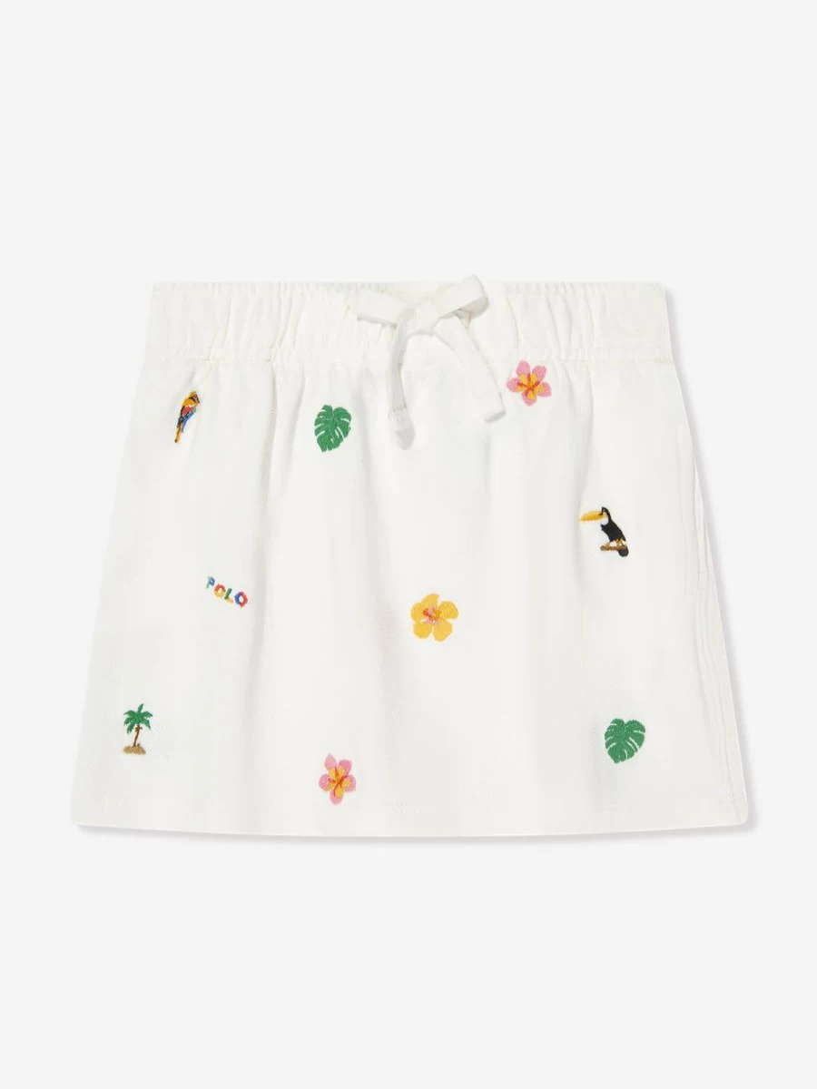 Ralph Lauren Teen Girls Ivory Polo Skirt for Casual Wear