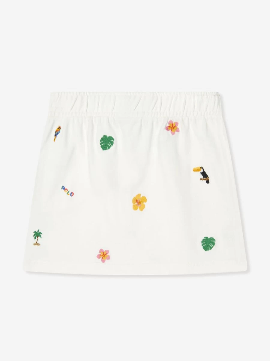 Ralph Lauren Teen Girls Ivory Polo Skirt for Casual Wear