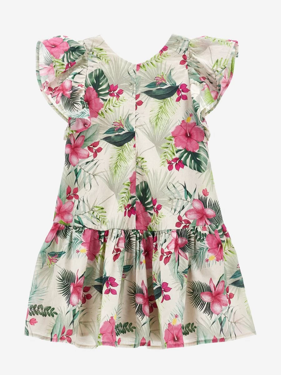 Monnalisa Teen Girls Multicolour Jungle Print Dress