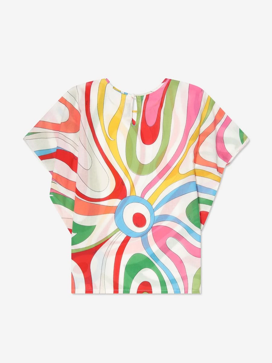 Emilio Pucci Girls Marmo Print Multicolour Dress