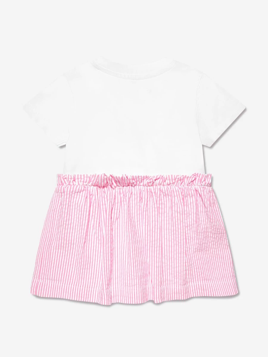 Off-White Baby Girls' Floral Print White Dress - Playful & Stylish