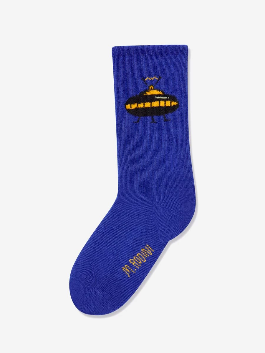 Mini Rodini Girls' Organic Cotton 3 Pack UFO Socks - Multicolored Fun & Comfortable Kids Socks