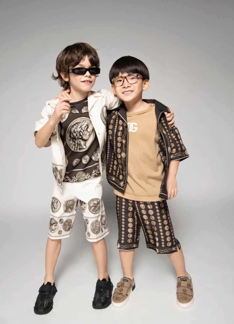 Dolce & Gabbana Kids Teen Ivory Bermuda Shorts for Boys
