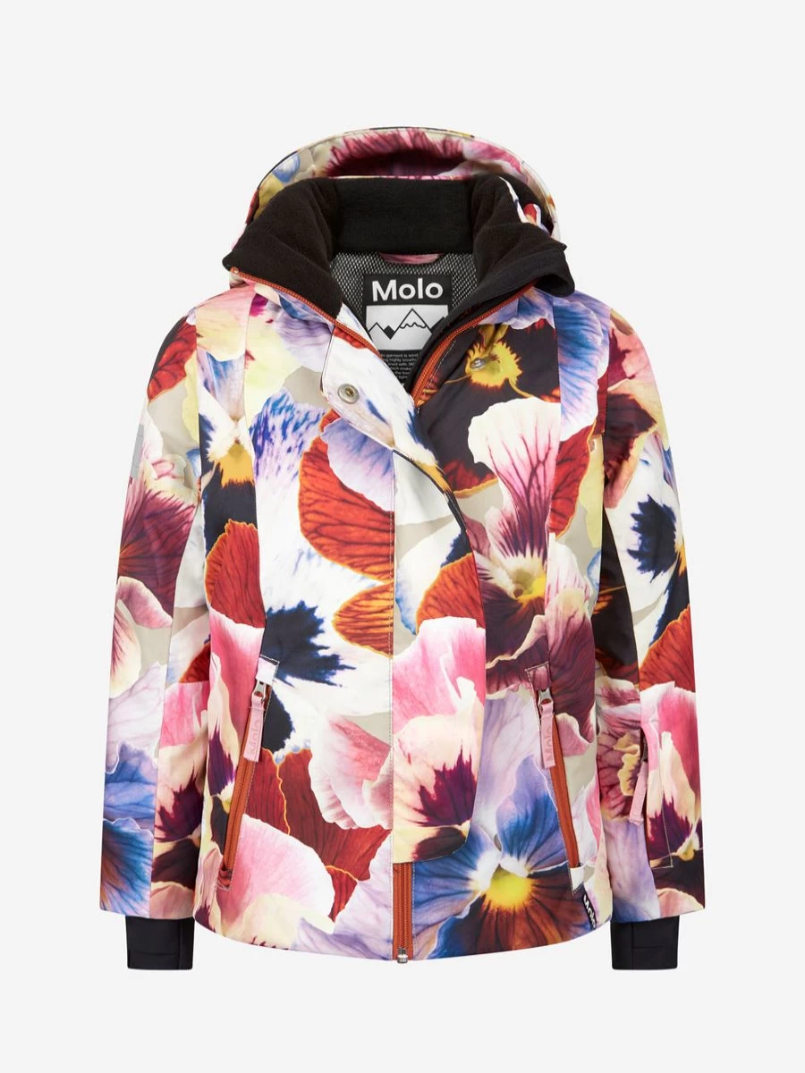 Molo Girls' Waterproof Ski Jacket for Winter - Warm Insulated Snow Coat for Kids