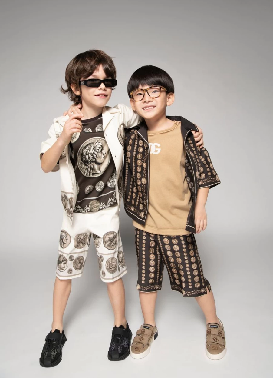 Dolce & Gabbana Kids Boys Ivory Short Sleeve Casual Shirt