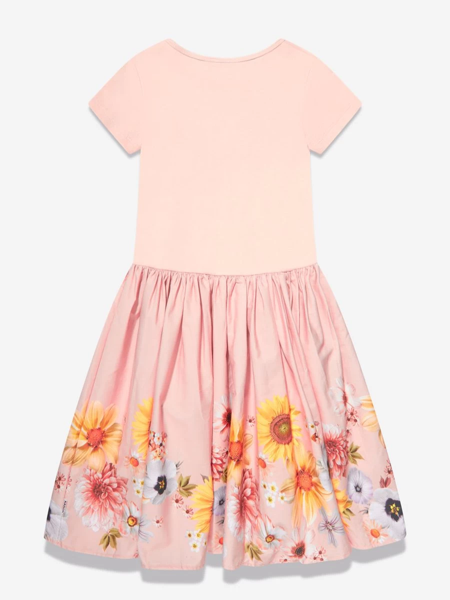 Molo Teen Girls Pink Retro Striped Dress - Vintage Style Striped Dress for Teens